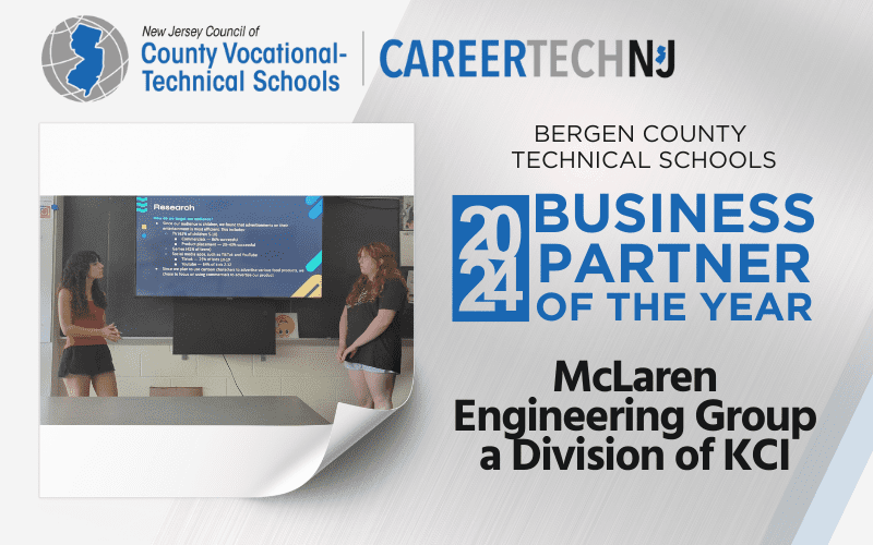  McLaren Engineering Group named by Bergen County Technical Schools as 2024 Business Partner of the 